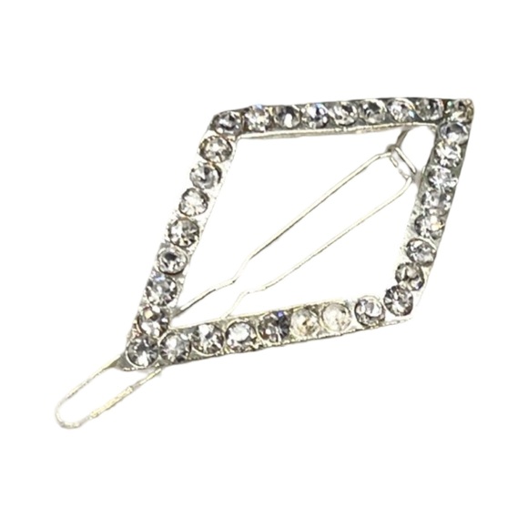 Accessories - Elegant Silver Rhinestone Hair Clip